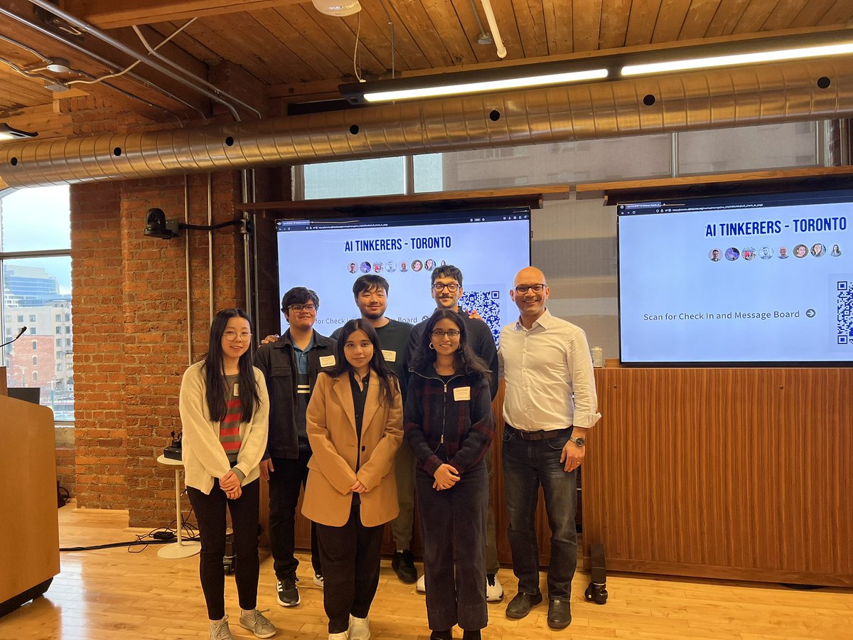sojoodi (@sojoodi) on Twitter photo This awesome team of <a href="/UofT/">University of Toronto</a> students is about to demo the AI Tutor Chatbot they created over the course of the last couple of months as part of their course. I’m very proud of the effort you put in guys 👏🎉 <a href="/HumanFeedbackIO/">Human Feedback Foundation</a> <a href="/AITinkerers/">AI Tinkerers</a> #TorontoAI <a href="/mozilla/">Mozilla</a> This awesome team of <a href="/UofT/">University of Toronto</a> students is about to demo the AI Tutor Chatbot they created over the course of the last couple of months as part of their course. I’m very proud of the effort you put in guys 👏🎉 <a href="/HumanFeedbackIO/">Human Feedback Foundation</a> <a href="/AITinkerers/">AI Tinkerers</a> #TorontoAI <a href="/mozilla/">Mozilla</a>