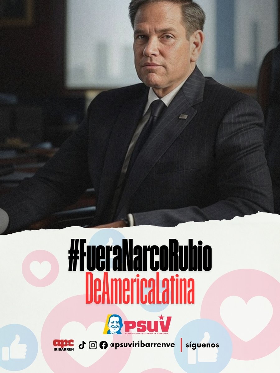 🔴 Mientras Marco Rubio alardea con sanciones y operaciones encubiertas, Venezuela demuestra que la soberanía se defiende sin miedo. 

¡Basta de agresiones cobardes! El mundo ve tu hipocresía.

#FueraNarcoRubioDeAmericaLatina