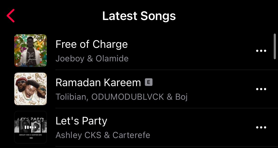 ASHLEYCKS_WORLD's tweet image. .@Ashley_CKS ft @carterefe__ “Let’s Party” has been added to Apple Music’s ‘New Music Friday Nigeria 🇳🇬’ playlist at #3. 🤯