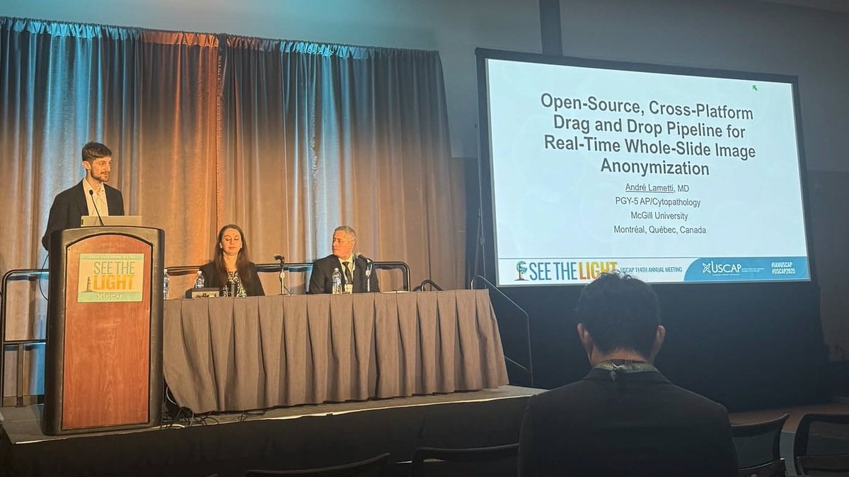 It was fun to present a small project of mine to make patient privacy protection in pathology research easier at #USCAP2025! 🔗doi.org/10.59350/cedew…