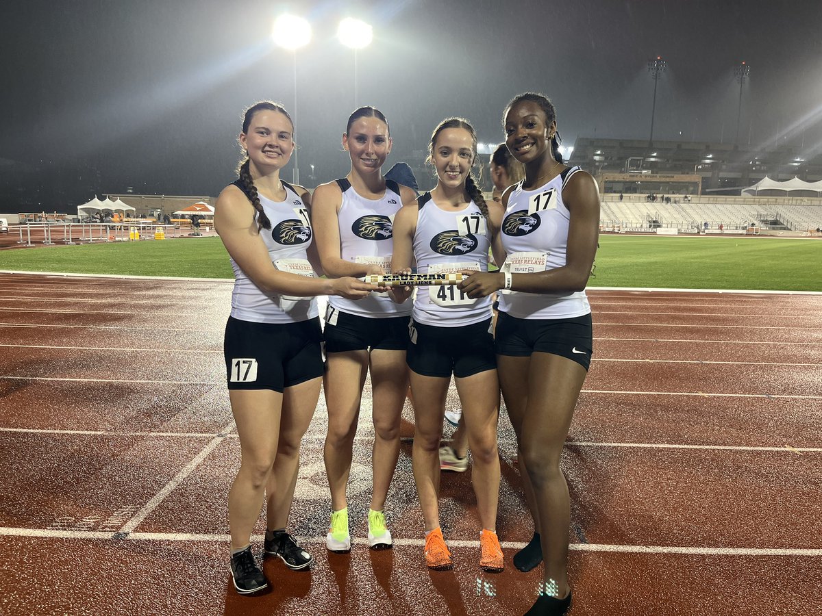 Kaufman XC/Girls Track (@xckaufman) on Twitter photo Congratulations to these 4 young ladies on breaking the DMR school record!! Rylie Stone, Sophia Lee, Katie Tucker, and Zariahya Coy with a time of 12:52.99!
<a href="/katiegtucker/">Kathryn Tucker</a> <a href="/rylie_stone26/">Rylie Stone</a> <a href="/Leesophia_/">SOPHIA LEE CO'25</a> <a href="/CoyZariahya/">ZARIAHYA COY</a> <a href="/KaufmanLions/">Kaufman Lions-Athletics 🦁</a> <a href="/KaufmanISD/">Kaufman ISD</a> <a href="/Kaufman_High/">Kaufman High School</a> Congratulations to these 4 young ladies on breaking the DMR school record!! Rylie Stone, Sophia Lee, Katie Tucker, and Zariahya Coy with a time of 12:52.99!
<a href="/katiegtucker/">Kathryn Tucker</a> <a href="/rylie_stone26/">Rylie Stone</a> <a href="/Leesophia_/">SOPHIA LEE CO'25</a> <a href="/CoyZariahya/">ZARIAHYA COY</a> <a href="/KaufmanLions/">Kaufman Lions-Athletics 🦁</a> <a href="/KaufmanISD/">Kaufman ISD</a> <a href="/Kaufman_High/">Kaufman High School</a>