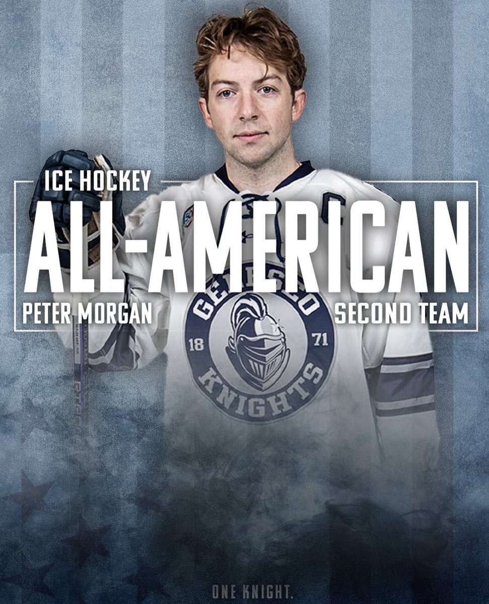 All-American once again… Congrats to Sr., F, Peter Morgan (Sarasota, FL) on being named a 2024-25 CCM/AHCA Men’s Division II/III All-American! Morgan was named to the East 2nd-Team. #OneKnight