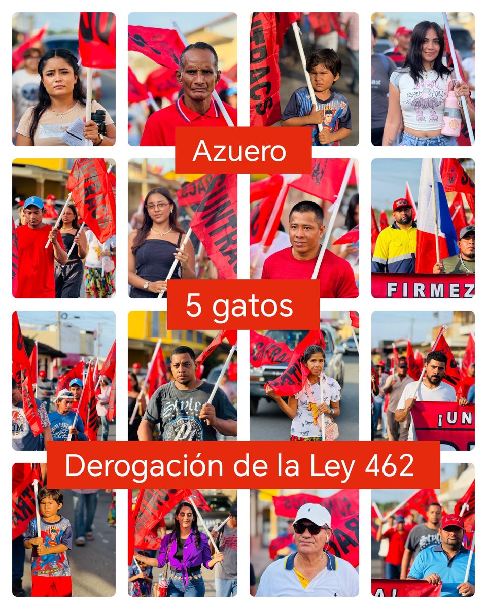 ClaridadPanama1's tweet photo. Azuero presente.
Marcha de los 5️⃣ 😼😼😼😼😼

#DerogaciónLey462
#NoALaMina
#EstaCajaSeDefiende
#EstaPatriaNoSeVende https://t.co/upd6Qpxgzb