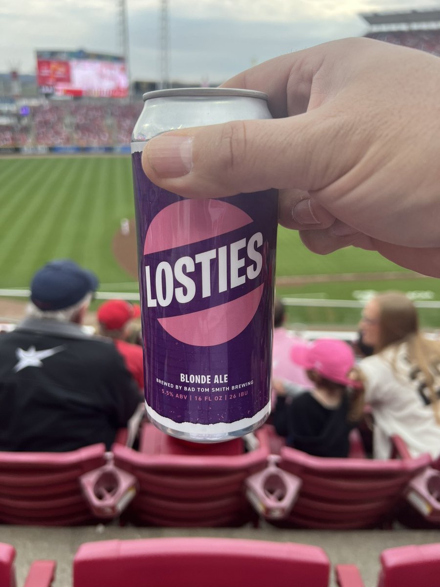 FernCruzJr's tweet photo. Lostie 16oz cans now available at Great American Ballpark Cincinnati, Ohio https://t.co/obWuzKR1eB