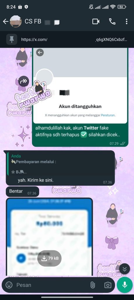 plancet's tweet photo. OPEN JASA HACK,PULIHKAN AKUN &amp;RECOVERY AKUN

☽AKUN LUPA PASWORD/KE HACK☾˚｡⋆
✿JASA SADAP WA ✿
❁JASA HAPUS AKUN ❁
✦JASA LACAK LOKASI/PEMULIHAN AKUN,EMAIL,INSTAGRAM,FACEBOOK,
TWITER,TIK TOK DLL✦𖤍𖤍
↬⋆˚ https://t.co/8VSPRO1Hx5
↬⋆˚ #zonauang •• #zonajajanᅠᅠᅠᅠᅠᅠ https://t.co/wpiFJ89iwj