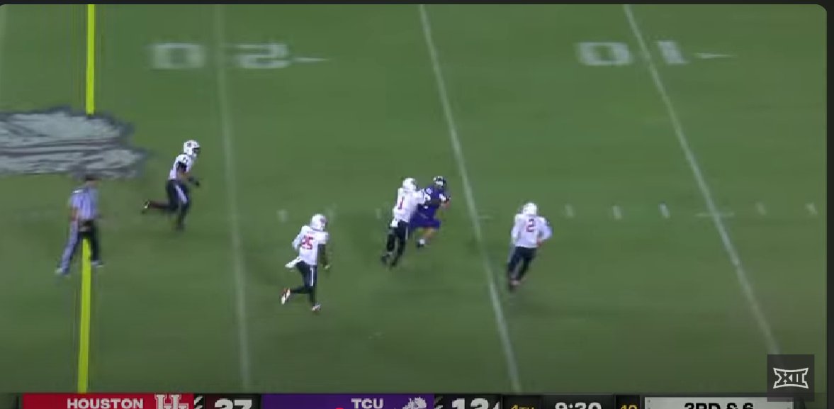 FunBallShow's tweet photo. Let's play touchdown or tackle.  Was Jack Bech tackled here, or was this a touchdown? https://t.co/tACT313LQv