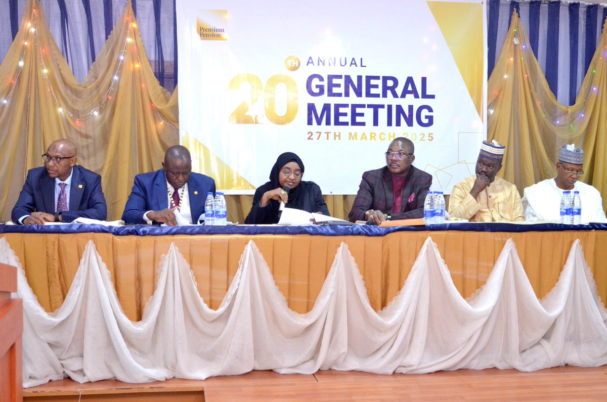 premiumpension's tweet photo. On March 27, 2025, Premium Pension Limited successfully held its 20th Annual General Meeting (AGM), bringing together key stakeholders to review the company’s performance, financials, and strategic direction.

#PremiumPension #AGM2024 #SecuringTheFuture #PensionForLife https://t.co/9qu0x2xg9Q