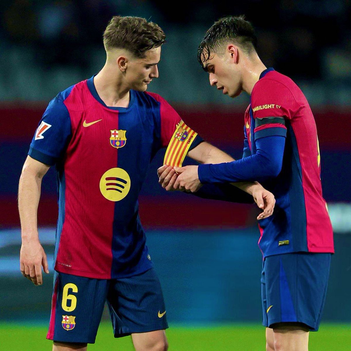 🔵🔴©️ Hansi Flick: “I'm very proud of Gavi because it hasn't been an easy year for him”.

“He had a bad injury, then came back, and then sat on the bench, but he's always extremely focused”.

“He's a La Masia player, and I think he's an amazing player for this club”.