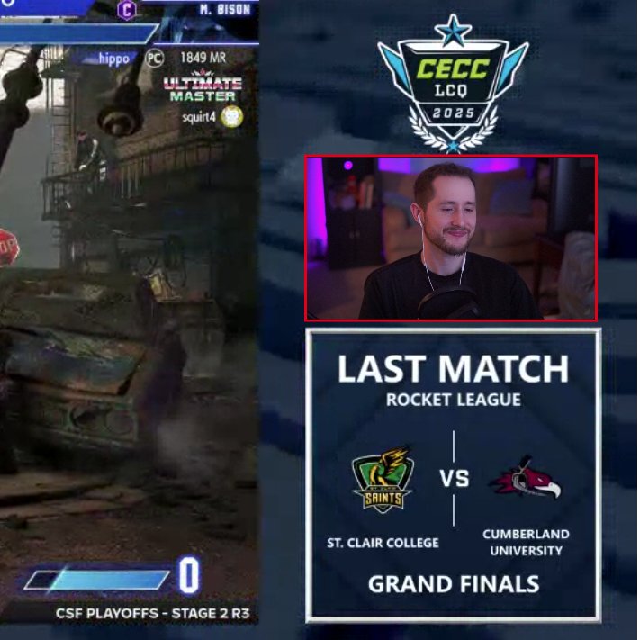 PyroJ | Jake Bittner (@pyroj_) on Twitter photo ποΈ CECC LCQ - Two BANGERS of Grand Finals!
1οΈβ£ 8PM: <a href="/SaintsGamingCA/">St. Clair Saints</a> vs <a href="/CUeSports21/">Cumberland University Esports</a>
2οΈβ£ 9PM: <a href="/NorthwoodEsport/">Northwood Esports</a> vs <a href="/DU_Esport/">Davenport Esports</a>
Both winners tonight will go to Texas for <a href="/EsportsUGaming/">EsportsU</a>'s May Madness - TAP IN!
ππ ποΈ CECC LCQ - Two BANGERS of Grand Finals!
1οΈβ£ 8PM: <a href="/SaintsGamingCA/">St. Clair Saints</a> vs <a href="/CUeSports21/">Cumberland University Esports</a>
2οΈβ£ 9PM: <a href="/NorthwoodEsport/">Northwood Esports</a> vs <a href="/DU_Esport/">Davenport Esports</a>
Both winners tonight will go to Texas for <a href="/EsportsUGaming/">EsportsU</a>'s May Madness - TAP IN!
ππ