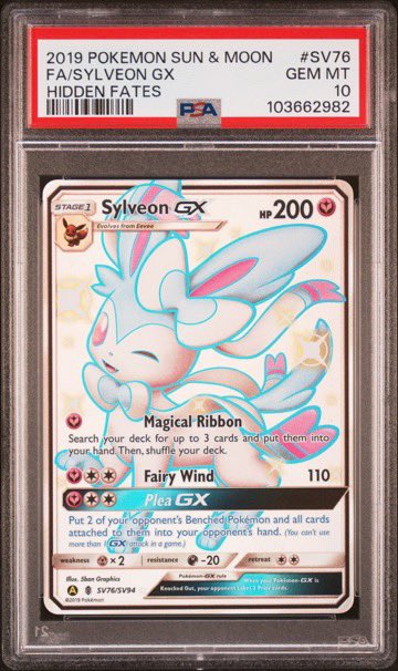 ✨ POKEMON GIVEAWAY TIME ✨ 
As part of my stream tomorrow we’re giving away this beautiful PSA 10 Sylveon from Hidden Fates! 

❤️ Follow <a href="/chlooeeeexo/">Chlooeeeexo</a> 
♻️ Reshare this! 
✨ Tag 2 friends! 

Winner chosen tomorrow! ❤️