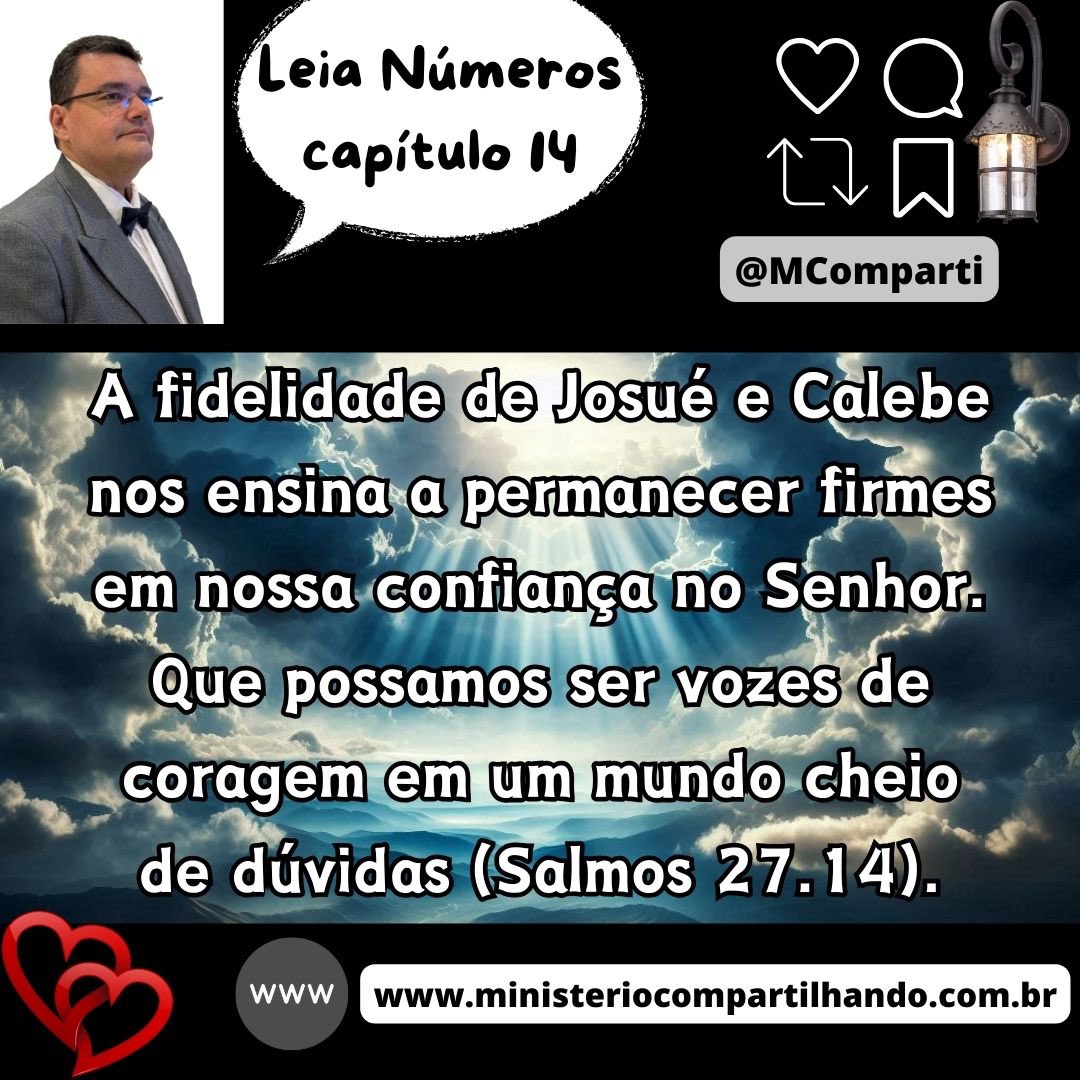 MComparti's tweet image. Graça, Paz e Alegria!

Leia Números 14

A fidelidade de Josué e Calebe nos ensina a permanecer firmes em nossa confiança no Senhor. Que possamos ser vozes de coragem em um mundo cheio de dúvidas (Salmos 27.14).

Boa noite!

#Bíblia #fidelidade #permanecer #coragem #Deuséfiel