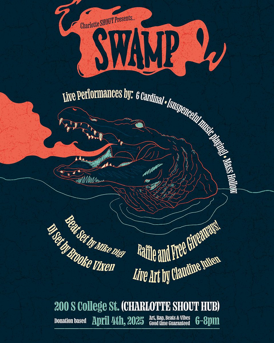 Next Friday at the #CharlotteSHOUT festival uptown, 6-8pm it's up 🖤