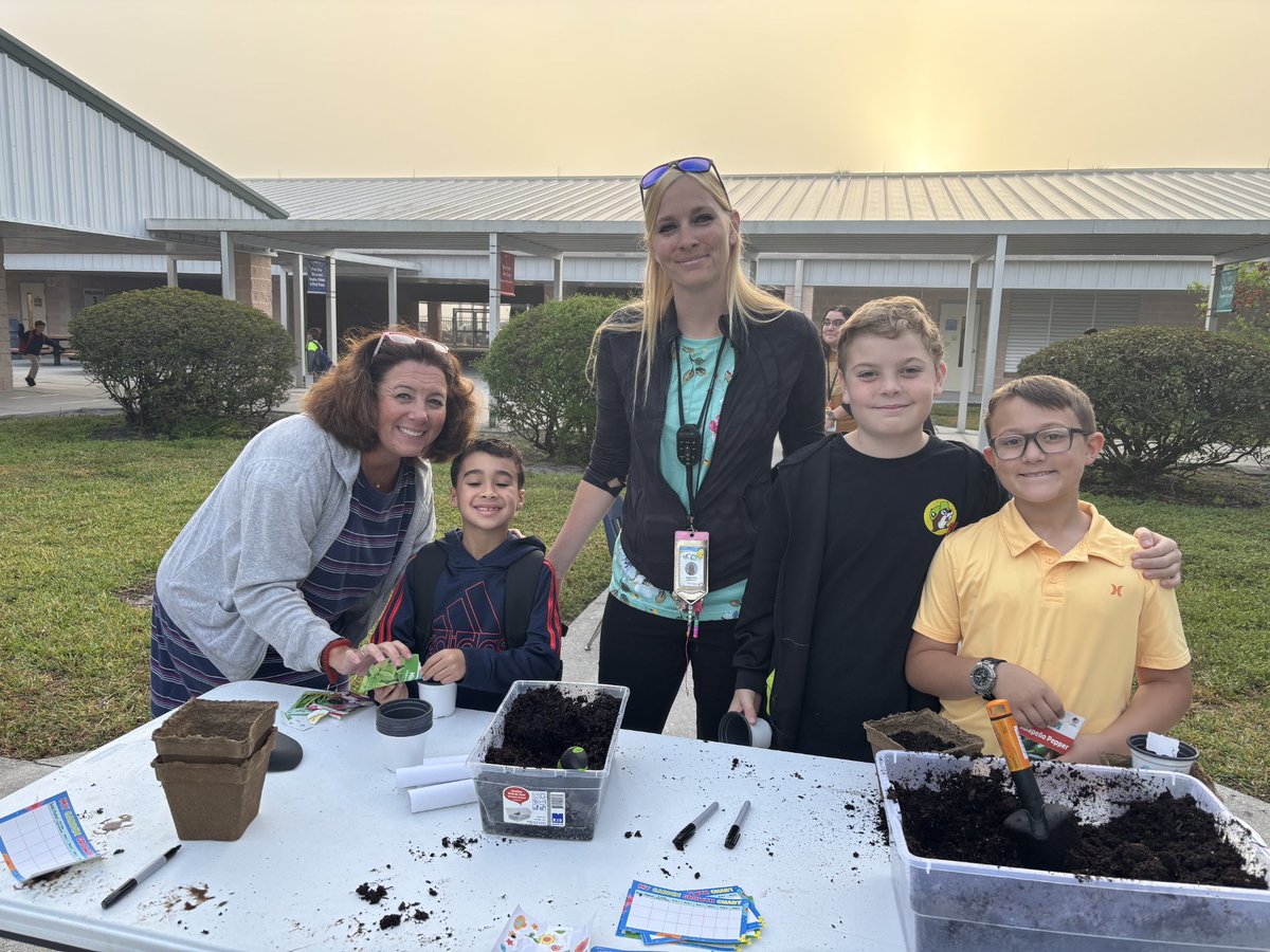 Get Ready...Get Set....PLANT!!! Parents and students couldn't stop smiling this morning, thanks to Mrs. Aravena. They were able to plant and take different types of vegetables home.<a href="/SPEHAWKSNAPLES/">SPEHAWKS</a> <a href="/collierschools/">Collier County Public Schools</a>