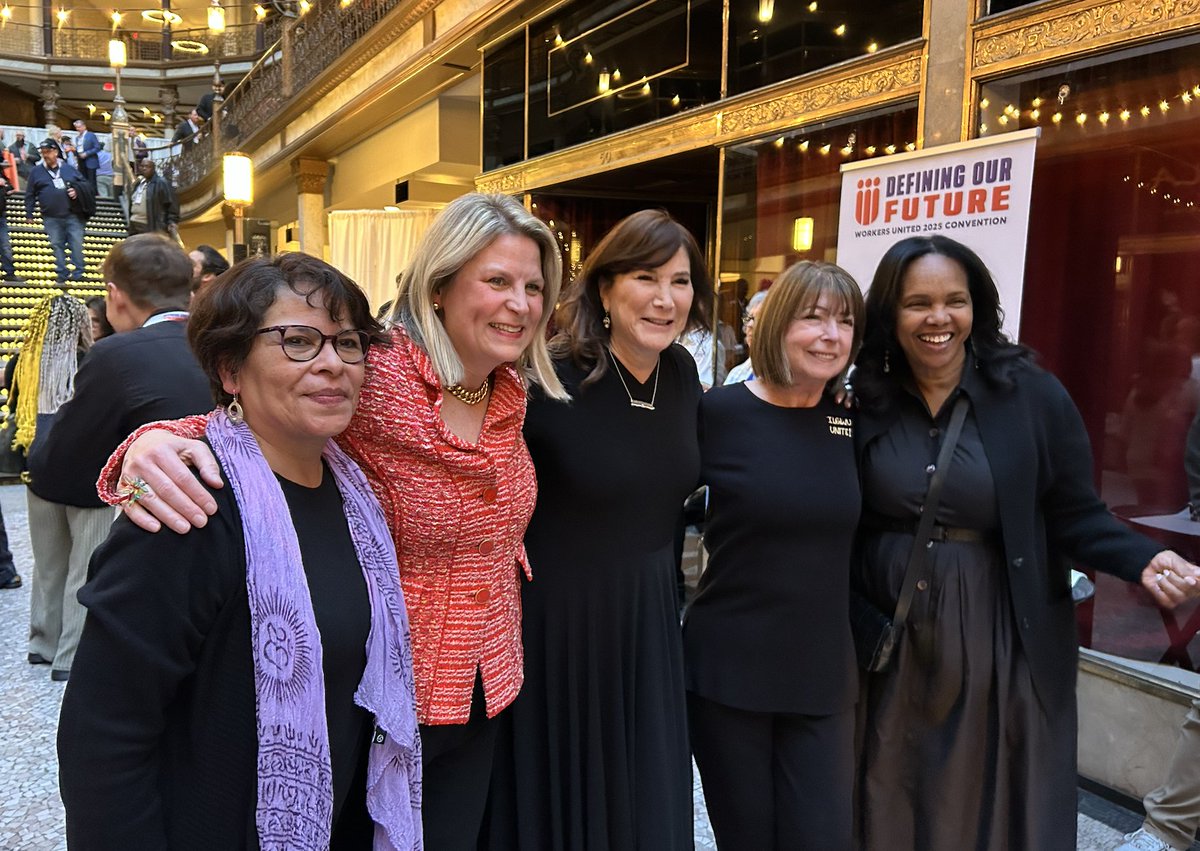 Liz Shuler (@lizshuler) on Twitter photo It was an honor to join the <a href="/WorkersUnited/">Workers United</a> convention and celebrate the strength of this union family. From Starbucks stores to health care to manufacturing, you’re proving every day what’s possible when workers organize and lead. It was an honor to join the <a href="/WorkersUnited/">Workers United</a> convention and celebrate the strength of this union family. From Starbucks stores to health care to manufacturing, you’re proving every day what’s possible when workers organize and lead.
