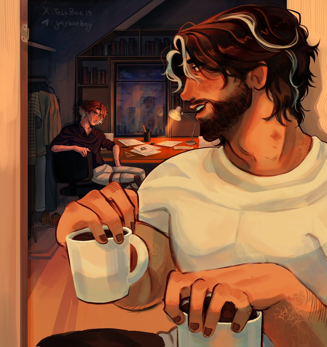 —How about a little break with a cup of coffee?☕

#jayvik #Viktor #Jayce #jaycexviktor #arcane #arcanesseason2