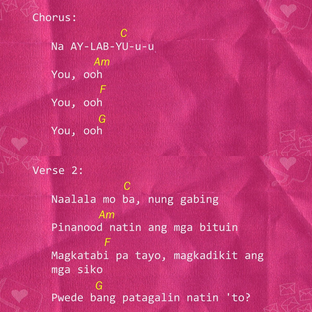 NAIBAofficialph's tweet photo. 🎸 “Aminin” lyrics + guitar chords [Part 3]

#NaibaOfficialPH #NAIBA #NaÏba #naÏba #OPM #Band #OPMBand #OPMSong #Songwriter #Musician #fyp #foryoupage #Crush #confession #relationships #lovelife #AmininMoNaiba #Summer #Hugot #Lyrics #Guitar #GuitarChords #GuitarTutorial #Aminin https://t.co/cDbNoJKKBn