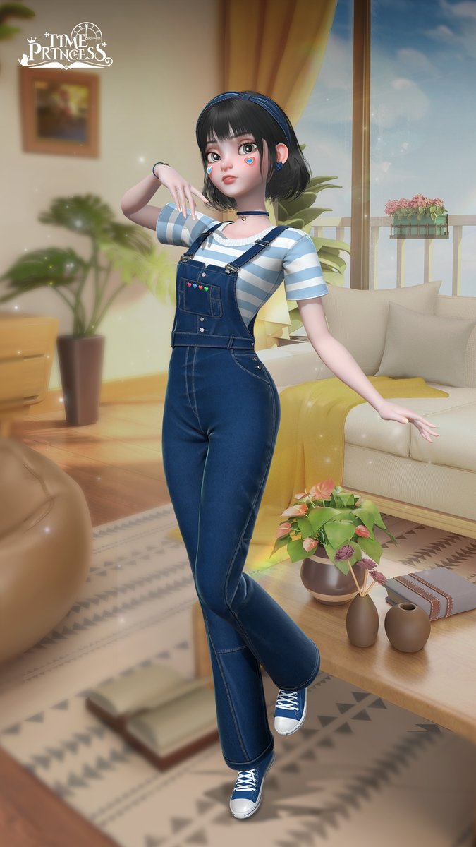 Viewing the crosswalk as a perilous bridge over a rushing river, she sees the traffic light as the North Star guiding her way.

Travelers, what are your thoughts on this "Interstellar Rescue" outfit? You can collect it by joining our sign-in event!

#timeprincess #dressup #outfit