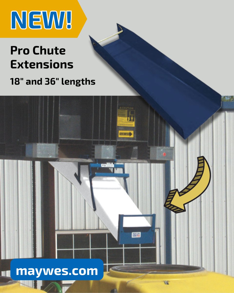 May Wes Manufacturing (@maywesmfg) on Twitter photo Need extra reach for your Pro Chute? Extensions are now available from May Wes in 18" and 36" lengths for Pro Chute I and Pro Chute II!
β
 Seamlessly attaches to the slide gate
β
 Heavy-duty metal construction
β
 Gives you the extra reach needed for precise seed handling Need extra reach for your Pro Chute? Extensions are now available from May Wes in 18" and 36" lengths for Pro Chute I and Pro Chute II!
β
 Seamlessly attaches to the slide gate
β
 Heavy-duty metal construction
β
 Gives you the extra reach needed for precise seed handling