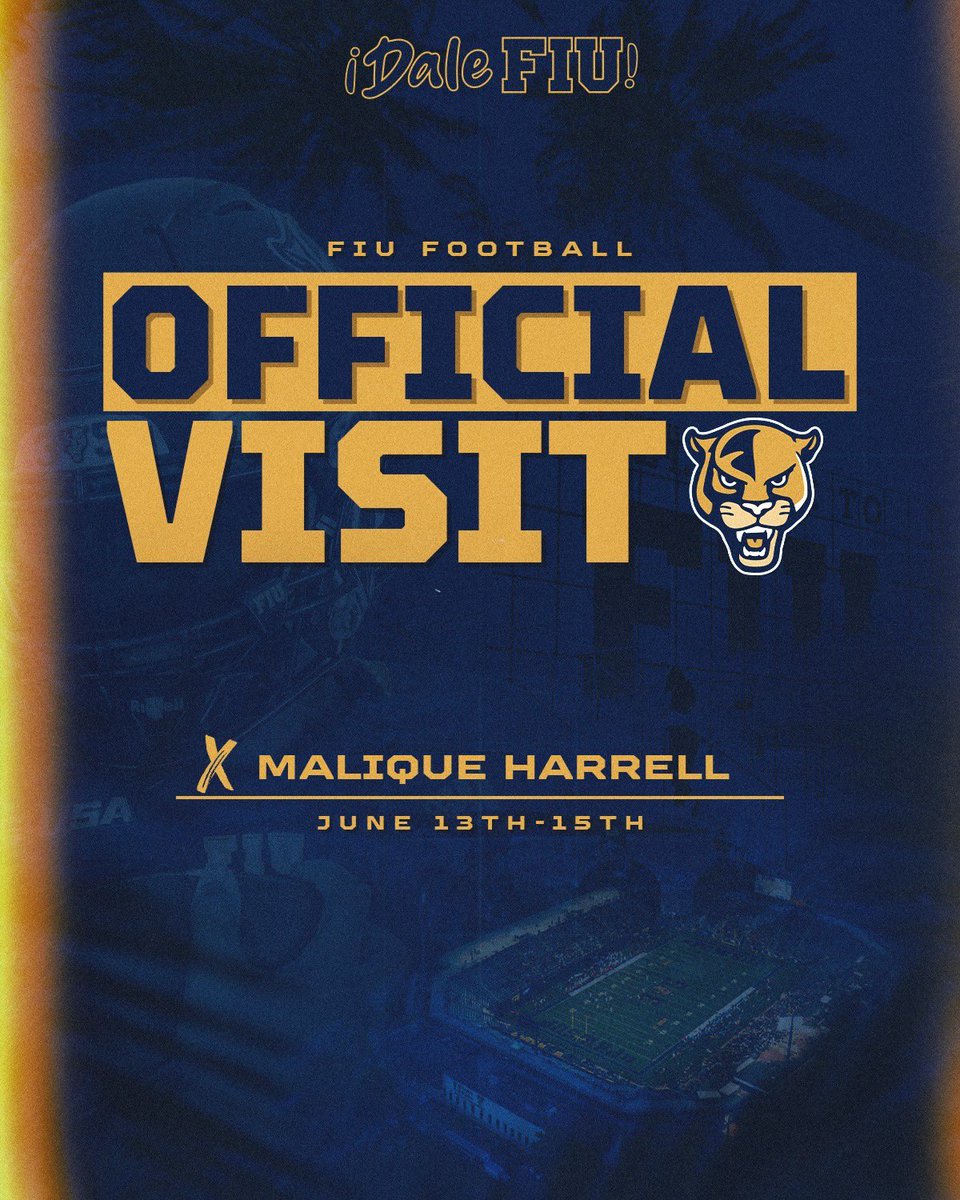 Malique Harrell (@m1harrell) on Twitter photo Locked in on my official visit <a href="/FIUFootball/">FIU Football</a> June 13-15th!!๐๐พ๐พ <a href="/HCWillieSimmons/">Coach Willie Simmons</a> <a href="/A_Gaitor/">Anthony Gaitor</a> <a href="/KennethGilstrap/">Kenneth Gilstrap II.</a> <a href="/_KDFletcher/">KD</a> <a href="/Cam_DiFede/">Cam DiFede</a> <a href="/247Sports/">247Sports</a> <a href="/ChadSimmons_/">ChadSimmons</a> <a href="/JohnGarcia_Jr/">John Garcia, Jr.</a> <a href="/Lakewoodhsfb/">Lakewood Spartans Football</a> Locked in on my official visit <a href="/FIUFootball/">FIU Football</a> June 13-15th!!๐๐พ๐พ <a href="/HCWillieSimmons/">Coach Willie Simmons</a> <a href="/A_Gaitor/">Anthony Gaitor</a> <a href="/KennethGilstrap/">Kenneth Gilstrap II.</a> <a href="/_KDFletcher/">KD</a> <a href="/Cam_DiFede/">Cam DiFede</a> <a href="/247Sports/">247Sports</a> <a href="/ChadSimmons_/">ChadSimmons</a> <a href="/JohnGarcia_Jr/">John Garcia, Jr.</a> <a href="/Lakewoodhsfb/">Lakewood Spartans Football</a>