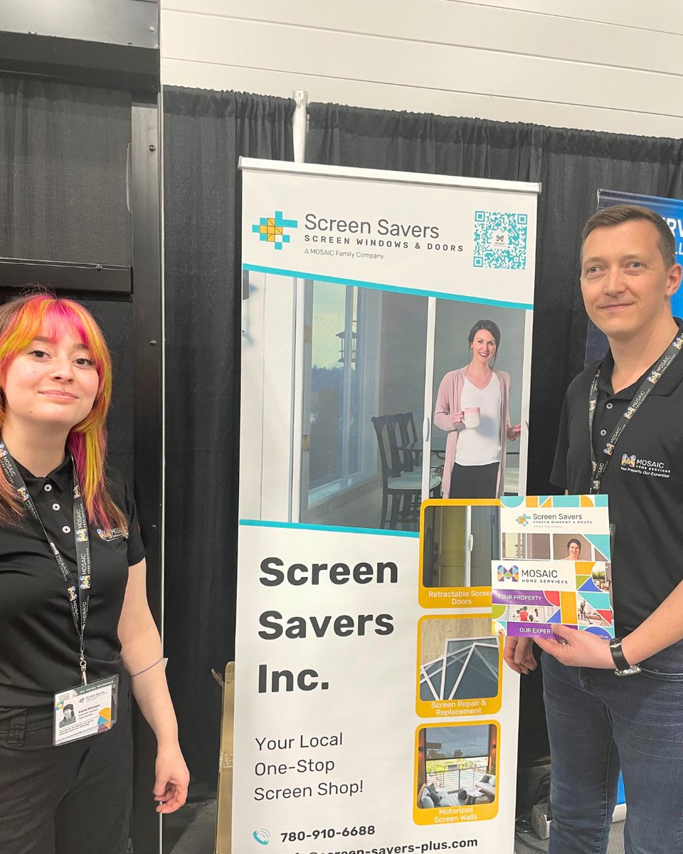 ScreenS_Plus's tweet photo. Day one of the Home &amp; Garden Show! 🌿
Our team is here showcasing premium retractable screen doors, sliding screen walls, window screens, and more. Whether you're upgrading your patio, enclosing your outdoor space, or replacing old window screens, we’ve got the perfect solution https://t.co/6u08PL8Tzl
