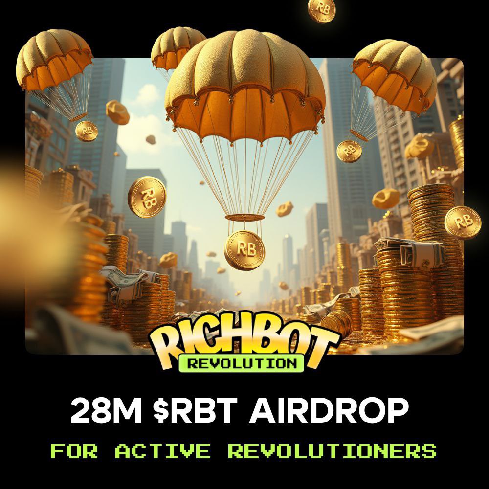 RichbotRevGame's tweet image. ☄️28,000,000 $RBT Airdrop is LIVE!☄️ 

Hey RichBot fans — big news! You can now claim your $RBT tokens for TWO full seasons of activity in RichBot Revolutions! 🎉

😱 Not just winners — ALL active players get rewards!  
If you tapped, played, or invited friends across Seasons 1 &amp;amp;…