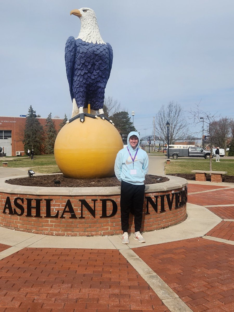 Had a great time at <a href="/ashlandeagles_/">Ashland University Athletics</a> !! Thank you <a href="/L0gan_sharpe/">Logan Sharpe</a> for reaching out to get me on campus!! Can’t wait to see what more Ashland has to offer!