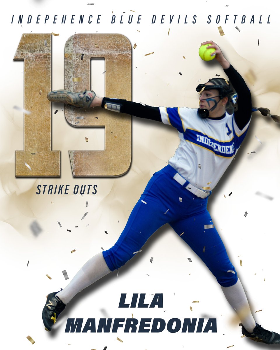 How's this for a high school debut? Lila Manfredonia allowed one hit and one earned run while fanning 19 batters in a 4-1 eight-inning win at Berkshire.

<a href="/indybluedevilSB/">Indy Softball</a>