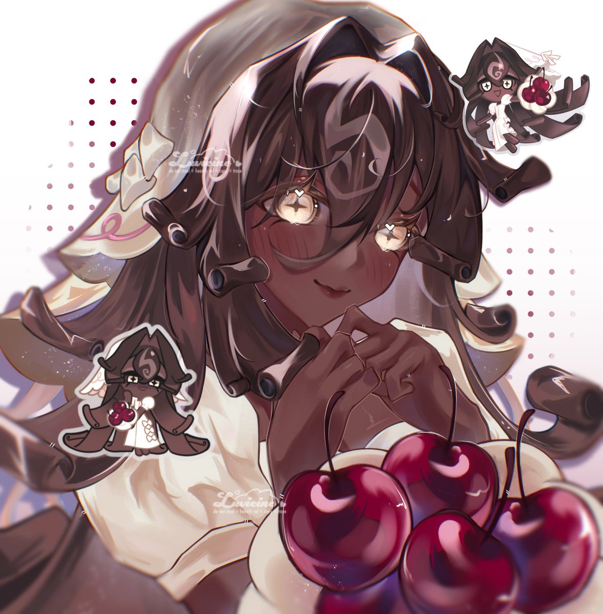 Luvicine's tweet photo. 🍒 Black Forest cookie 
#cookierunkingdom @CRKingdomEN #fanart https://t.co/1SQDtLEEe9