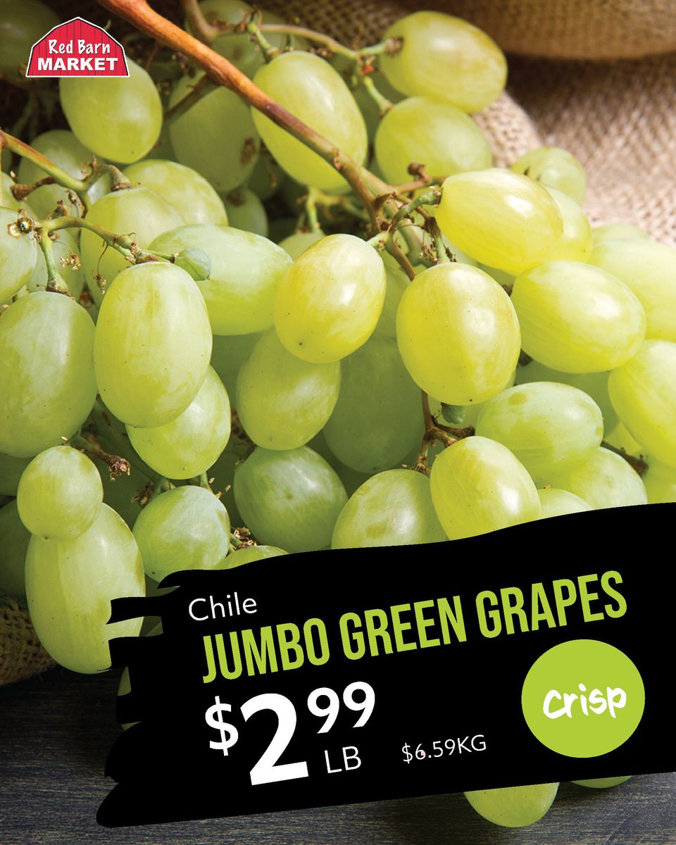 🎶 We heard it though the grapevine, this weekend special is mighty fine 🍇
Jumbo Green Grapes on sale for $2.99 LB!
March 28-30, while quantities last