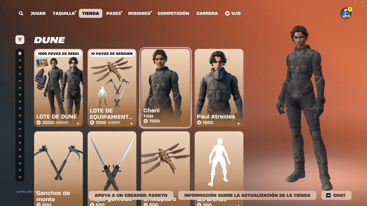 LA MEJOR SKIN, CODE PARKYN #AD, los que me manden video comprando, les voy a devolver el follow y una sorpresita 😎🤠