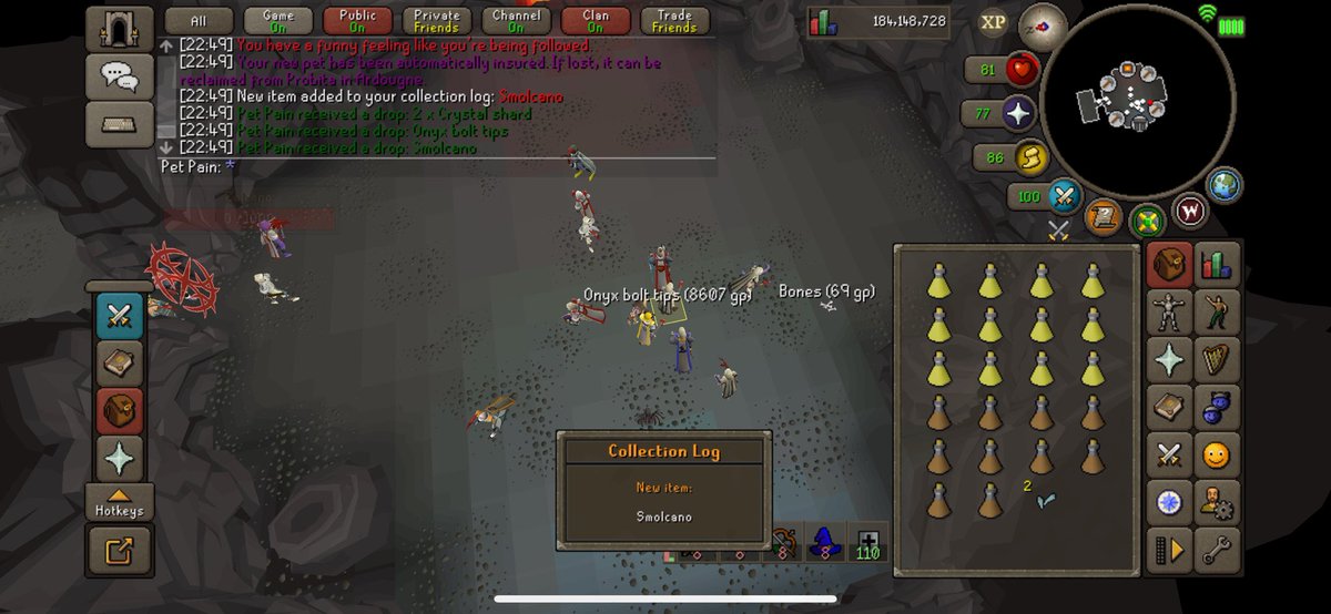 Another pet and this one was unexpected!! Smolcano at 119 KC 🥳🥄 #osrs