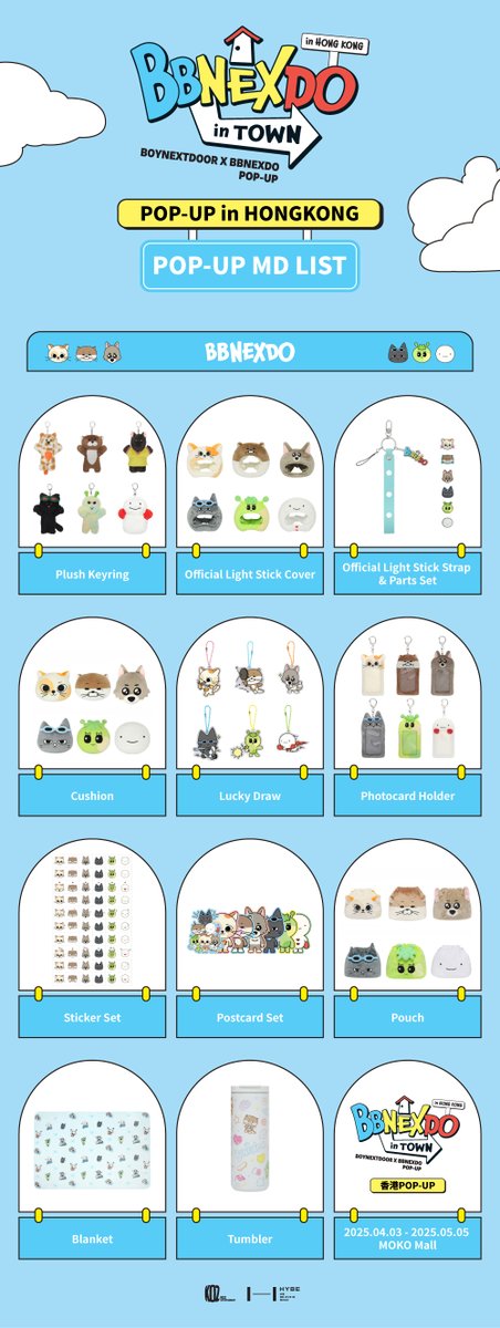 BOYNEXTDOORの公式キャラクター「プネクド」のPOP-UPが香港で5/5まで