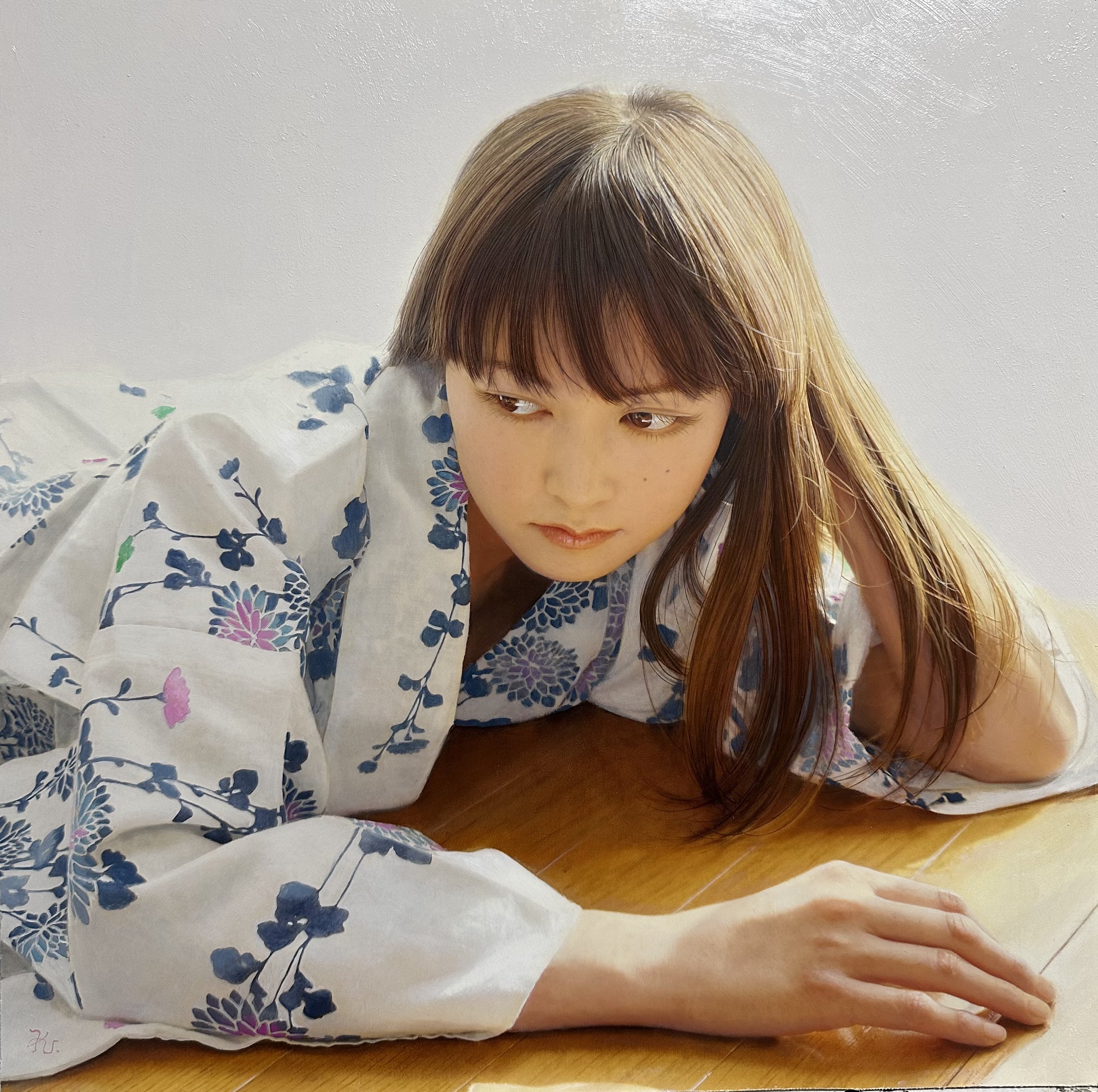 潮田和也 「冬の朝」油彩・OGテンペラ F6号 真作保証 ホキ美術館