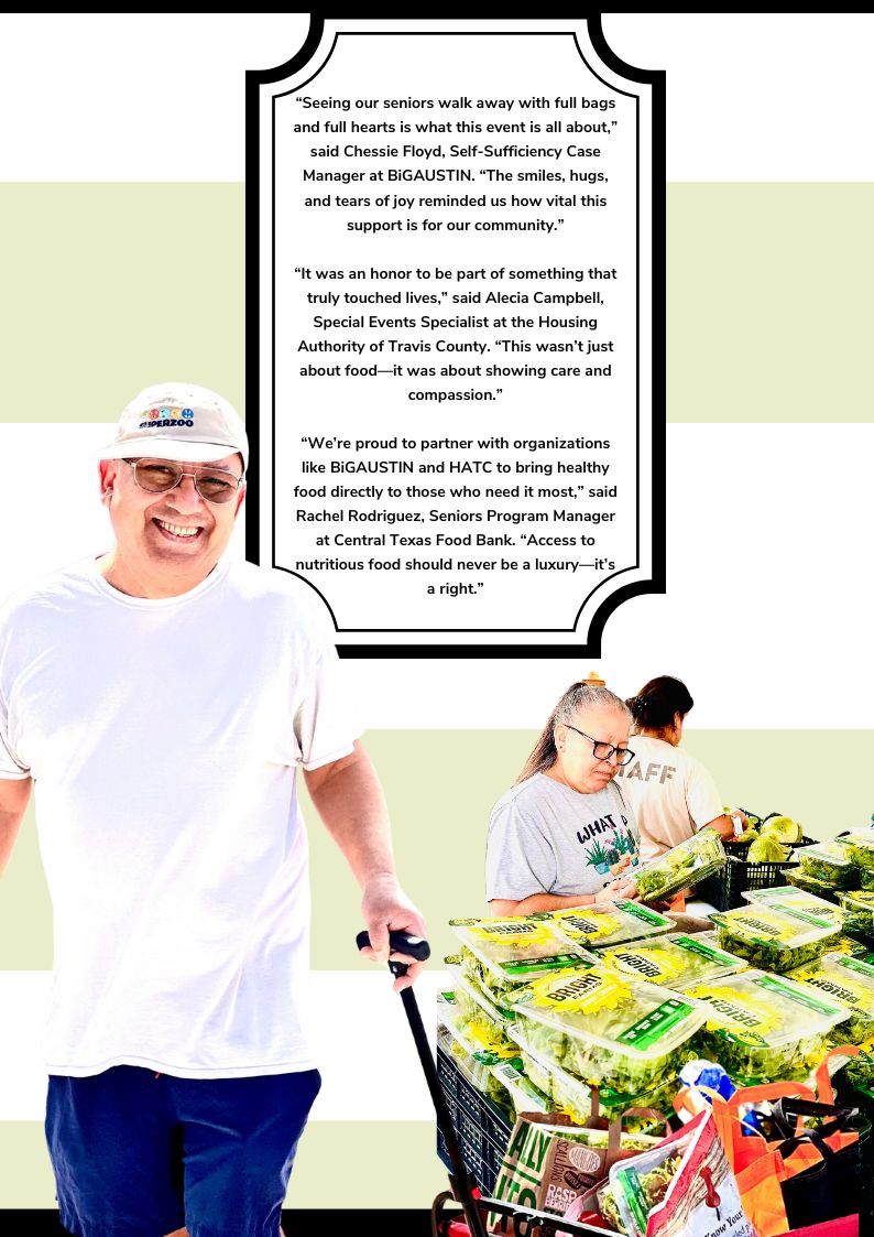 hatctx's tweet image. The Golden Harvest Farmers Market was a heartwarming success! Over 31 senior residents received fresh, nutritious produce—completely free of charge! Thank you to BiGAUSTIN, Carleton Companies, and the Central Texas Food Bank!