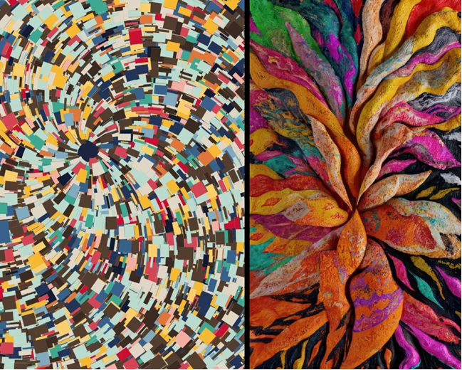 Punk9611's tweet photo. Could “Winds of Yawanawá” by @refikanadol be a Landmark for AI Art, Like Fidenza Was for Gen Art? A Thread 🖼️🧵👇 https://t.co/zMOrkyQWlO