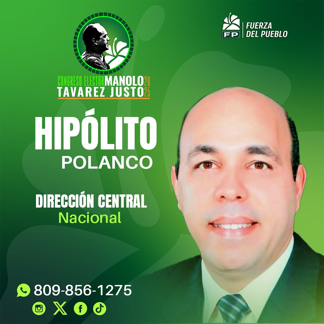 Hipólito Polanco (@hipolitopolanc0) on Twitter photo Hoy, reafirmo mi deseo de continuar siendo parte de la Dirección Central, para seguir impulsando este gran proyecto de transformación para nuestro país. Con unidad, trabajo y determinación, llevaremos la Fuerza <a href="/FPcomunica/">@Fuerza del Pueblo (FP)</a> al poder. ¡Sigamos avanzando juntos! #LeonelFernandez Hoy, reafirmo mi deseo de continuar siendo parte de la Dirección Central, para seguir impulsando este gran proyecto de transformación para nuestro país. Con unidad, trabajo y determinación, llevaremos la Fuerza <a href="/FPcomunica/">@Fuerza del Pueblo (FP)</a> al poder. ¡Sigamos avanzando juntos! #LeonelFernandez