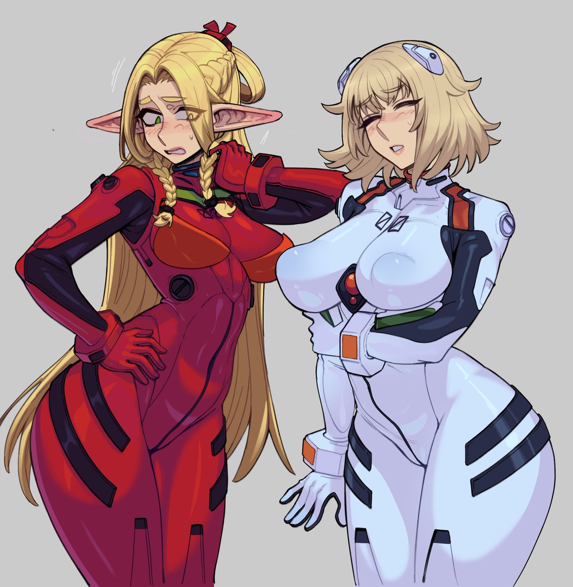 Marcille and Falin but they're wearing plugsuits