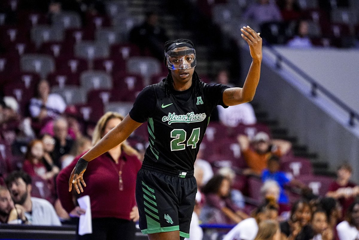 UNT Women's Basketball (@meangreenwbb) on Twitter photo She's back.
#GMG🦅 She's back.
#GMG🦅