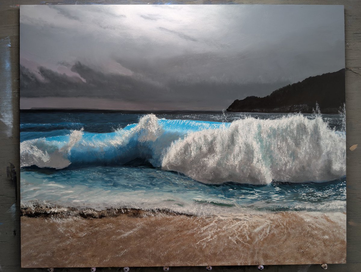 my_physical's tweet photo. Breaking Blue Wave #oilpainting 20x16 #christopherdeyoeart #art #artist #seascape https://t.co/9YSyBMKiWH