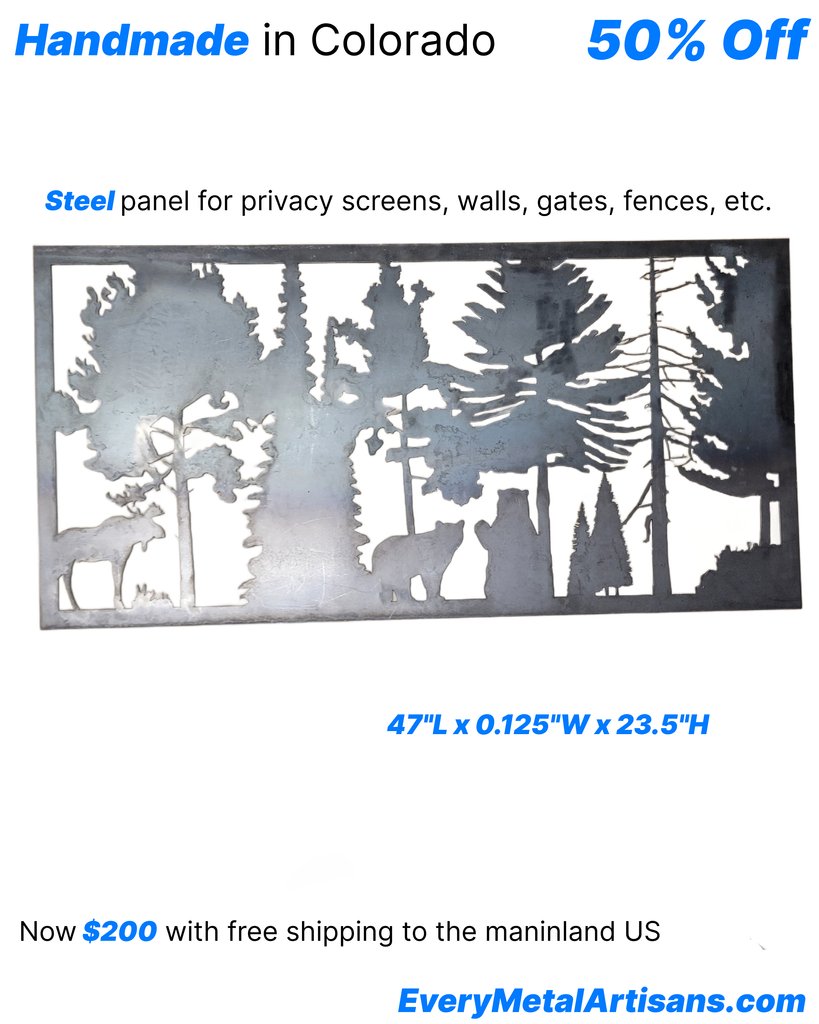 EveryMetalArt's tweet photo. Visit https://t.co/pwdBjzC6vn

Made in the USA! Steel panel for privacy screens, fences, gates, walls, etc. https://t.co/CDWhvAFXdx
