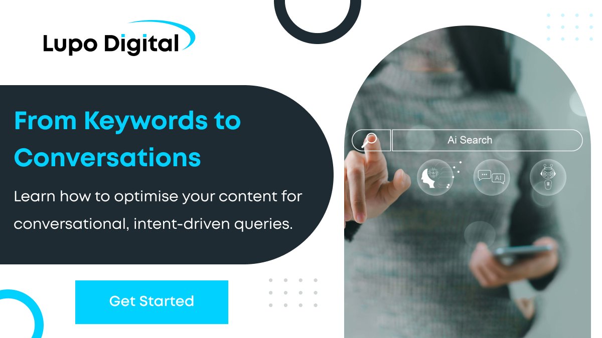 LupoDigital's tweet image. AI search engines focus on context and conversational results, redefining SEO. 🧠 Adapt with FAQs, schema, and multimedia content to align with intent-driven searches.

Refine your strategy and thrive: hubs.li/Q036lbNL0

#SEORevolution #AIOptimisation