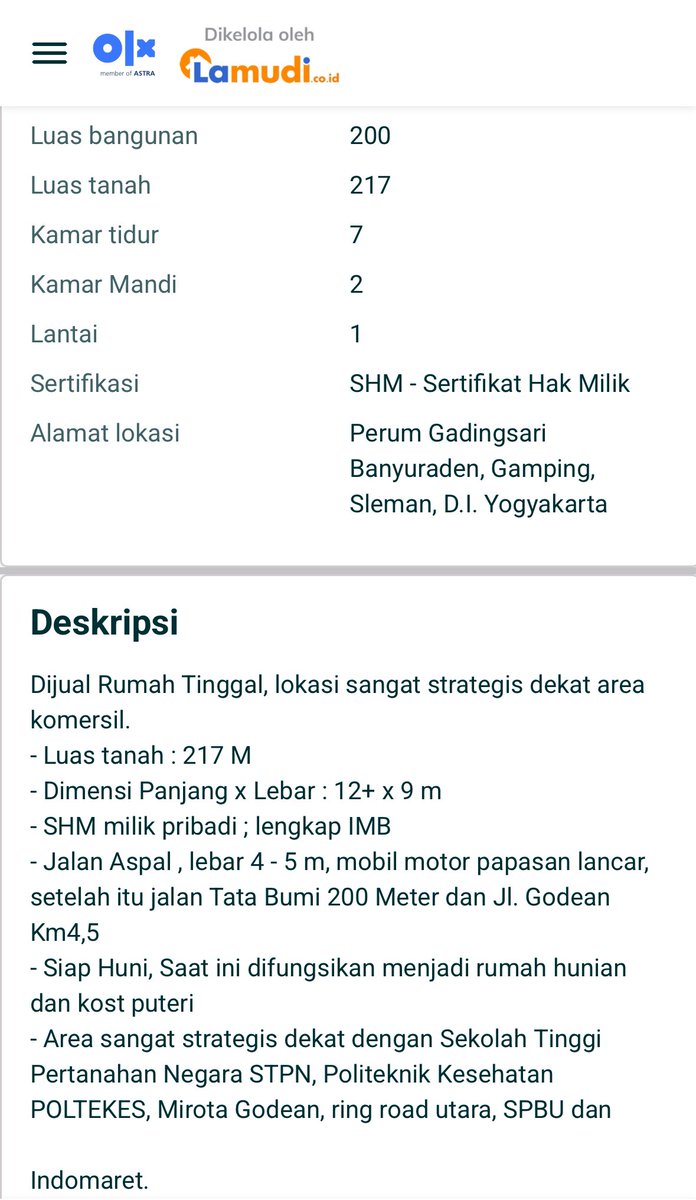 Lrzyw's tweet photo. @biasalahanakmud Bismillah… Bantu jualin rumah mertua 🏠 
Ini tu hotspot banget lokasi rumahnya. 
Di Jalan Godean KM 4.5 Sleman, DIY.

Detail bisa cek di OLX ya

https://t.co/bmx9hMW9XM https://t.co/5gsqP5F4pZ