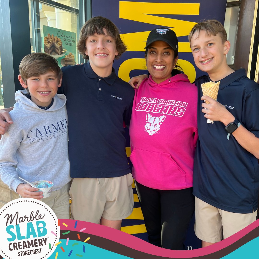 CarmelCougars's tweet photo. Thank you to all the families and celebrity scoopers( Dr. Hancock 😃 too!) who came out to Marble Slab Creamery Stonecrest to support our PTF! #carmelvalues-family #ccses #ccsms #ccshs @ccs_hs_1993 https://t.co/fgQeZ37VwW