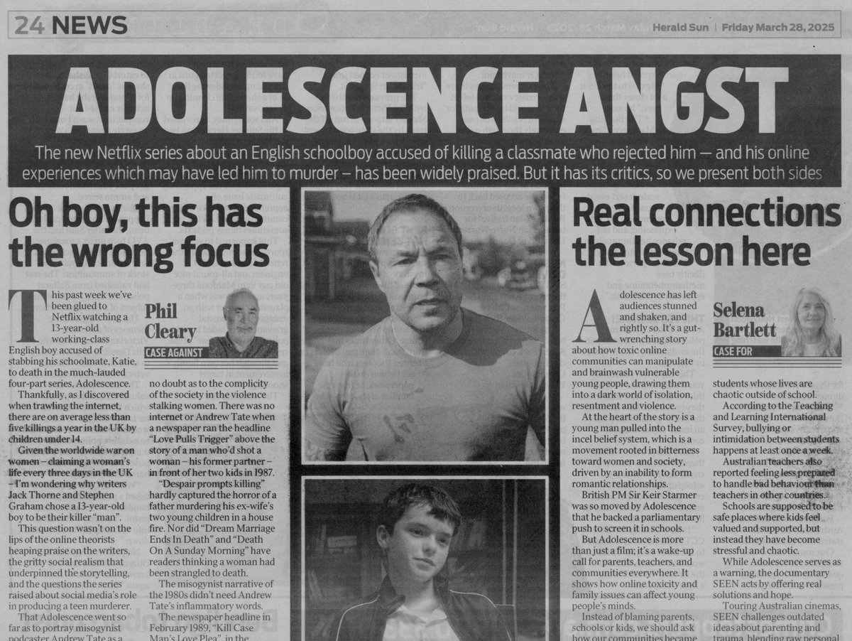 Adolescence? Let's turn our gaze to the killing of women.