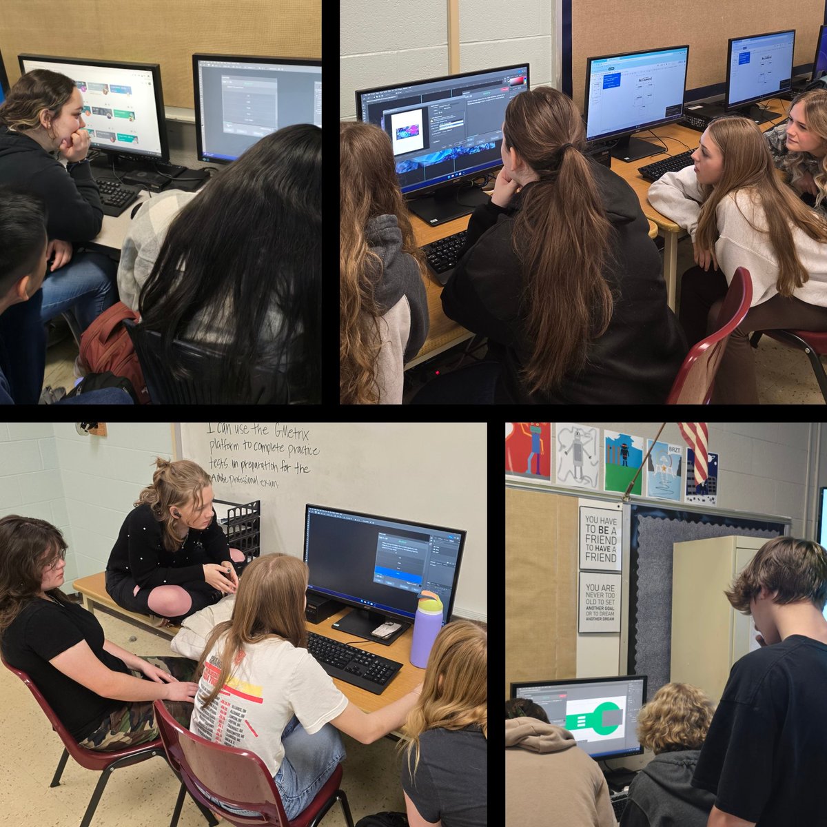 We have been using GMetrix to prepare for next week's Adobe Professional Certifications. The students worked in groups to complete tasks in Adobe software while working on speed &amp; accuracy. It was great to see the students helping each other &amp; engaged in the activity.  <a href="/DCS_CTE/">Dickson County Schools CTE</a>