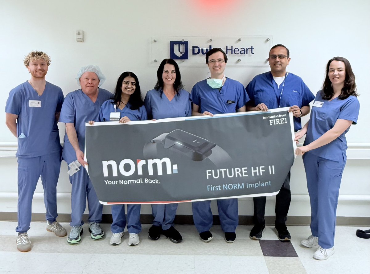 Marat Fudim, MD MHS (@fudimmarat) on Twitter photo First Norm implant <a href="/FIRE1_HF/">FIRE1</a> 🚨
An Inferior Vena Cava Sensor for heart failure/function management with the new feature of patient self management using a mobile phone.
<a href="/manesh_patelMD/">Manesh Patel</a> <a href="/DukeHealth/">Duke Health</a> <a href="/NirUrielMD/">Nir Uriel, MD MSc</a> <a href="/vkittipibul/">Mark Kittipibul MD</a> <a href="/DukeHeartCenter/">Duke Heart</a> First Norm implant <a href="/FIRE1_HF/">FIRE1</a> 🚨
An Inferior Vena Cava Sensor for heart failure/function management with the new feature of patient self management using a mobile phone.
<a href="/manesh_patelMD/">Manesh Patel</a> <a href="/DukeHealth/">Duke Health</a> <a href="/NirUrielMD/">Nir Uriel, MD MSc</a> <a href="/vkittipibul/">Mark Kittipibul MD</a> <a href="/DukeHeartCenter/">Duke Heart</a>