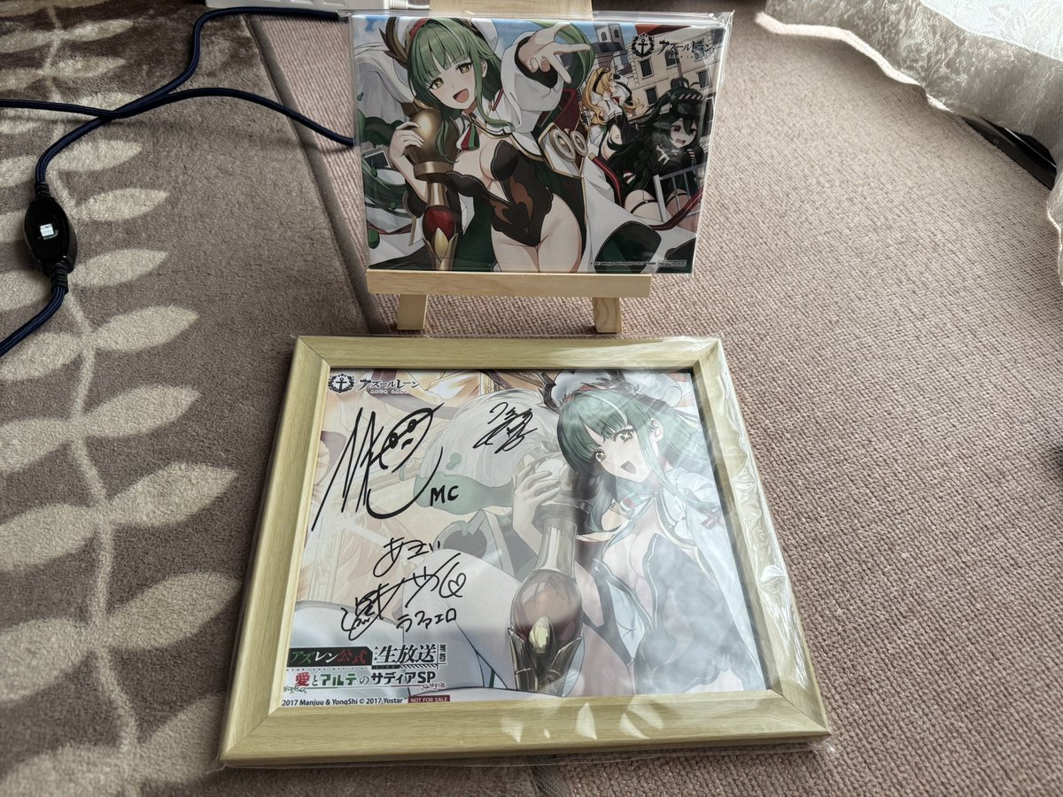 キャンペーン品届きました☺️
イベントも1位獲れたし楽しめました！
我が家の家宝にします^_^
#アズールレーン