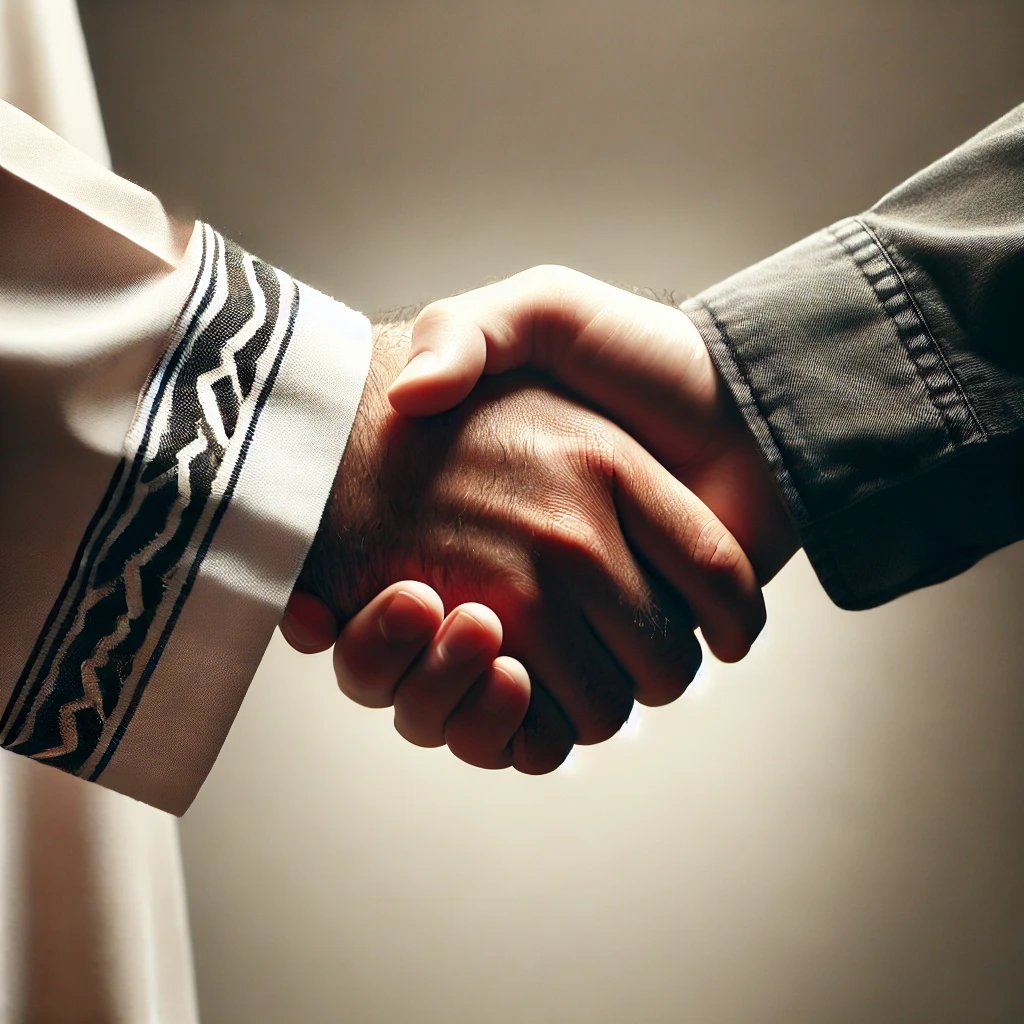 "Bridging Knowledge, Building Community. ✨ A handshake of unity, respect, and collaboration for our Virtual Learning and Community Platform. Together, we grow through faith and education. #LearningTogether #CommunityUnity #VirtualLearning"