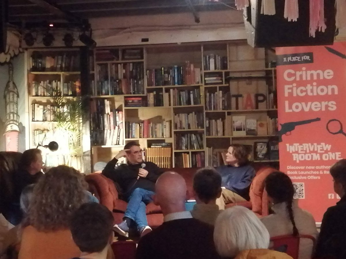 Eve Smith (@evecsmith) on Twitter photo A fabulous evening listening to Mick Herron & <a href="/sarah_hilary/">Sarah Hilary</a> discuss writing addiction, life's ups & downs & some classic tales from the screen adaptation of #SlowHorses (I'll never think of Roddy Ho the same way again).
Thanks Simon <a href="/InterviewRoom1/">InterviewRoomOne</a> & <a href="/tapsocialbrew/">Tap Social Movement</a> for hosting. A fabulous evening listening to Mick Herron & <a href="/sarah_hilary/">Sarah Hilary</a> discuss writing addiction, life's ups & downs & some classic tales from the screen adaptation of #SlowHorses (I'll never think of Roddy Ho the same way again).
Thanks Simon <a href="/InterviewRoom1/">InterviewRoomOne</a> & <a href="/tapsocialbrew/">Tap Social Movement</a> for hosting.