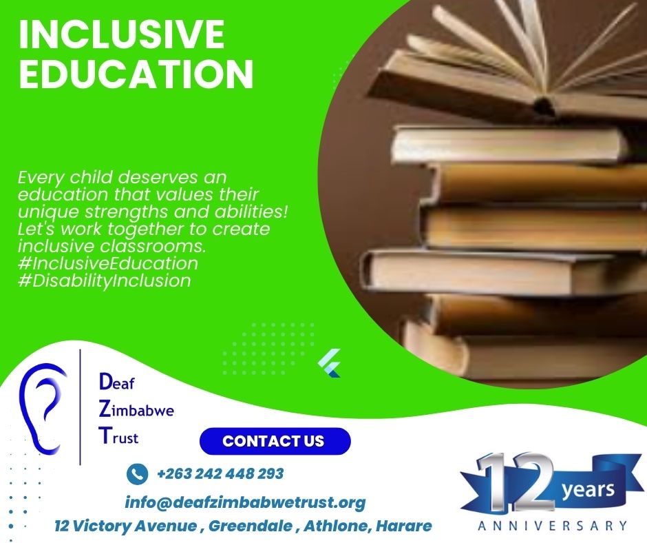 Deaf Zimbabwe Trust (@deafzimtrust) on Twitter photo INCLUSIVE EDUCATION
Every child deserves an education that values their unique strengths and abilities! Let's work together to create inclusive classrooms. #InclusiveEducation #DisabilityInclusion
<a href="/ParliamentZim/">Parliament of Zimbabwe</a>
<a href="/capitalkfm/">Capitalk100.4fm</a>
<a href="/ecozim/">ECOZI</a>
<a href="/MoPSEZim/">Ministry of P&S EdZW</a>
<a href="/molokele/">Fortune Daniel Molokele</a> INCLUSIVE EDUCATION
Every child deserves an education that values their unique strengths and abilities! Let's work together to create inclusive classrooms. #InclusiveEducation #DisabilityInclusion
<a href="/ParliamentZim/">Parliament of Zimbabwe</a>
<a href="/capitalkfm/">Capitalk100.4fm</a>
<a href="/ecozim/">ECOZI</a>
<a href="/MoPSEZim/">Ministry of P&S EdZW</a>
<a href="/molokele/">Fortune Daniel Molokele</a>